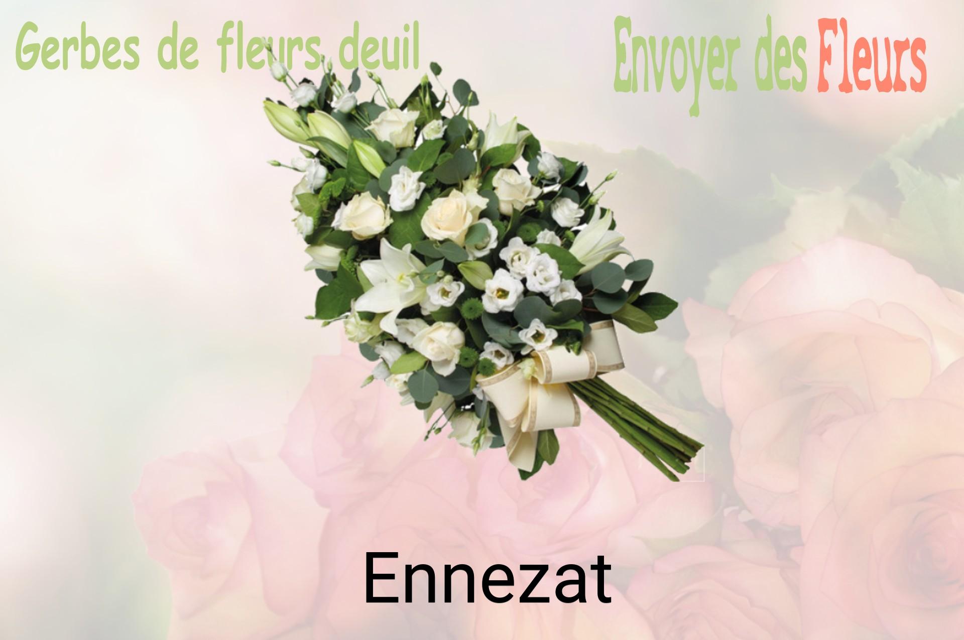 Gerbe de fleurs de deuil livrée à Ennezat